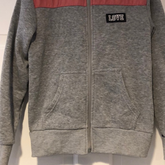 Joyce Concept Gray LOVE Zip Front Hooded Jacket M - Picture 5 of 8